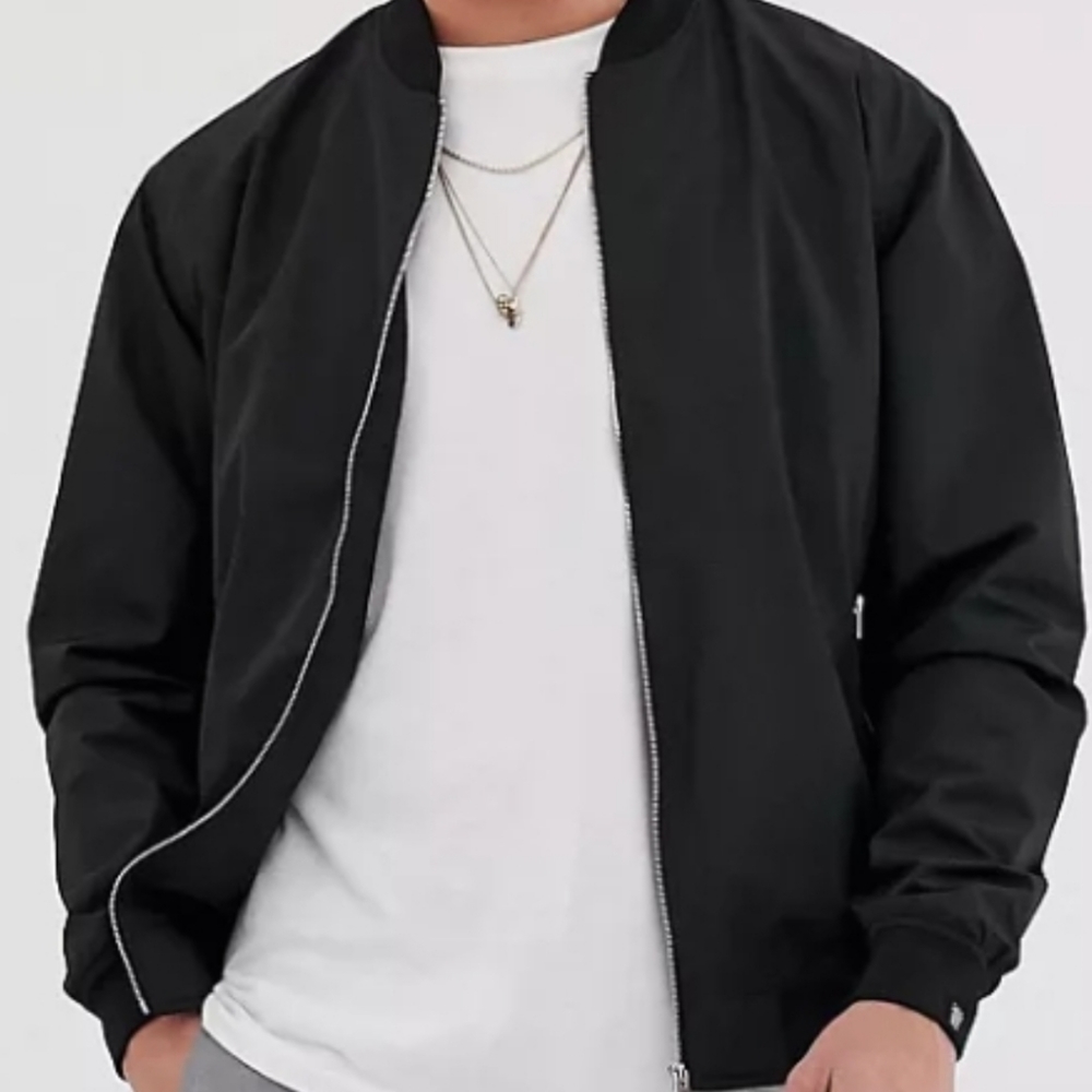Pull&Bear Bomber Jacket Black - M